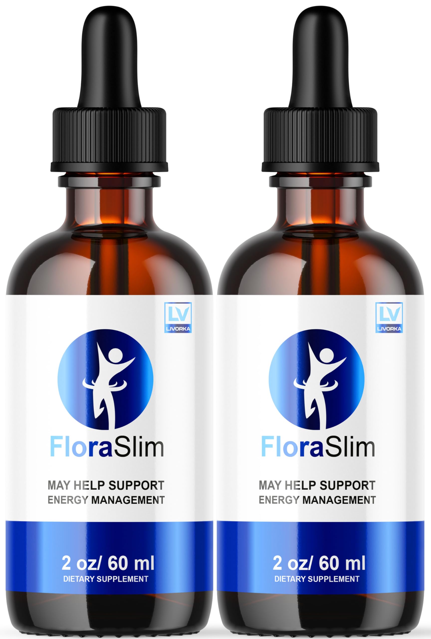 LIVORKA FloraSlim bottle-front displays an all-natural formula for daily use.
