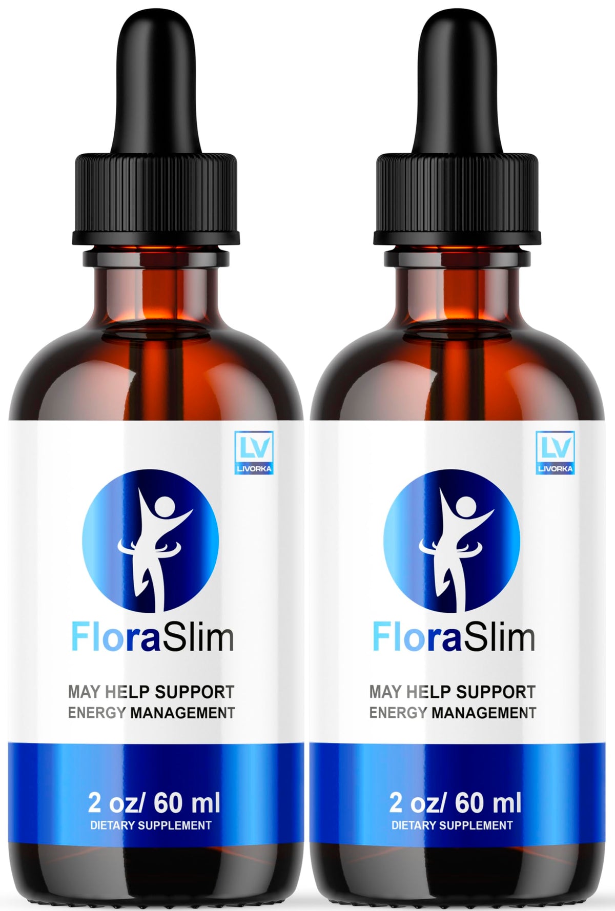 LIVORKA FloraSlim bottle-front displays an all-natural formula for daily use.