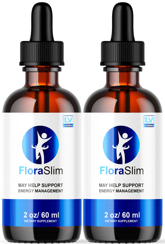 LIVORKA FloraSlim bottle-front displays an all-natural formula for daily use.