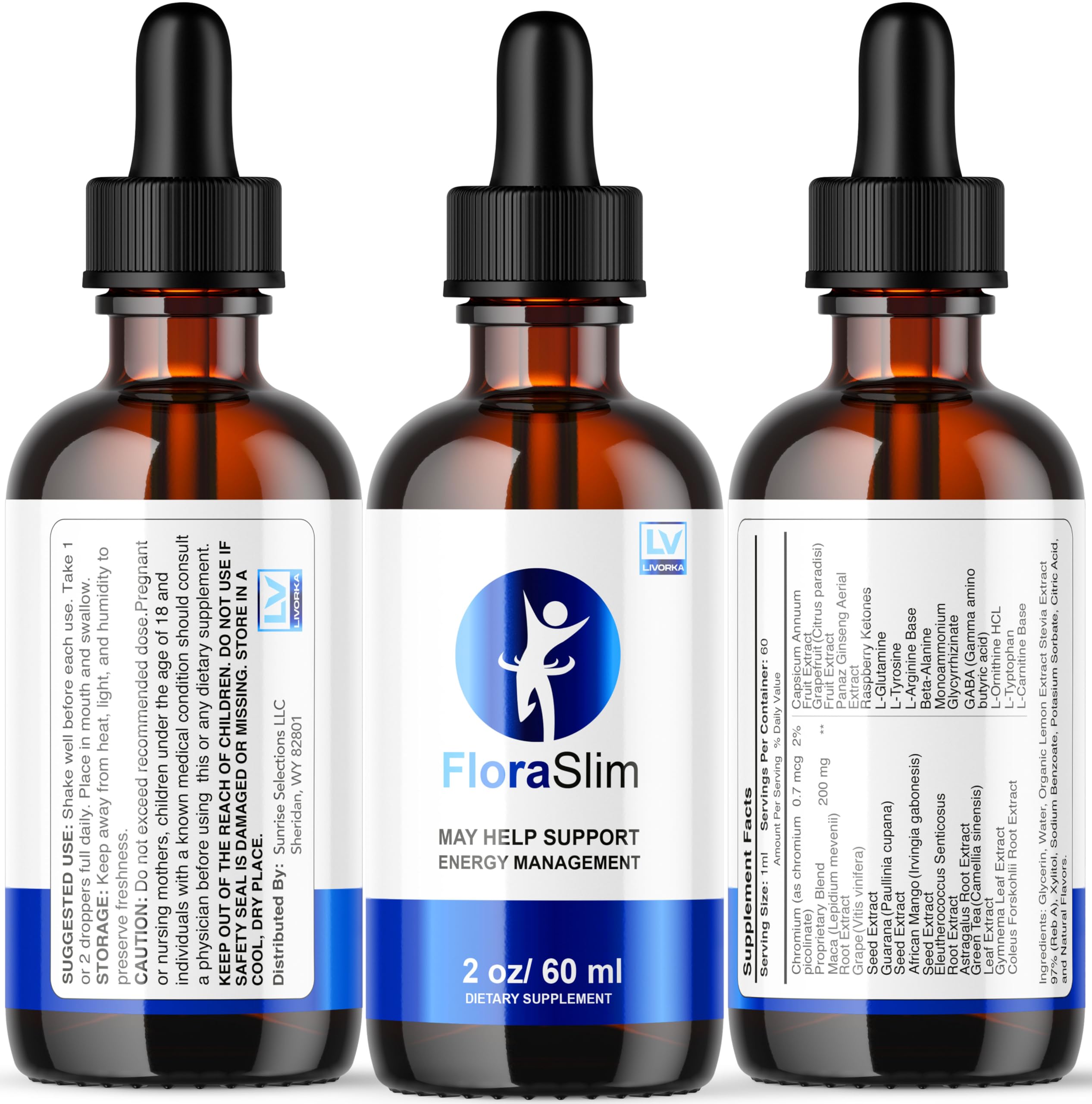 LIVORKA FloraSlim label detail confirms ingredients and branding.