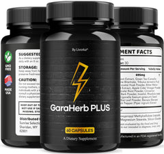 LIVORKA GaraHerb Plus daily use scene with a user taking capsule.