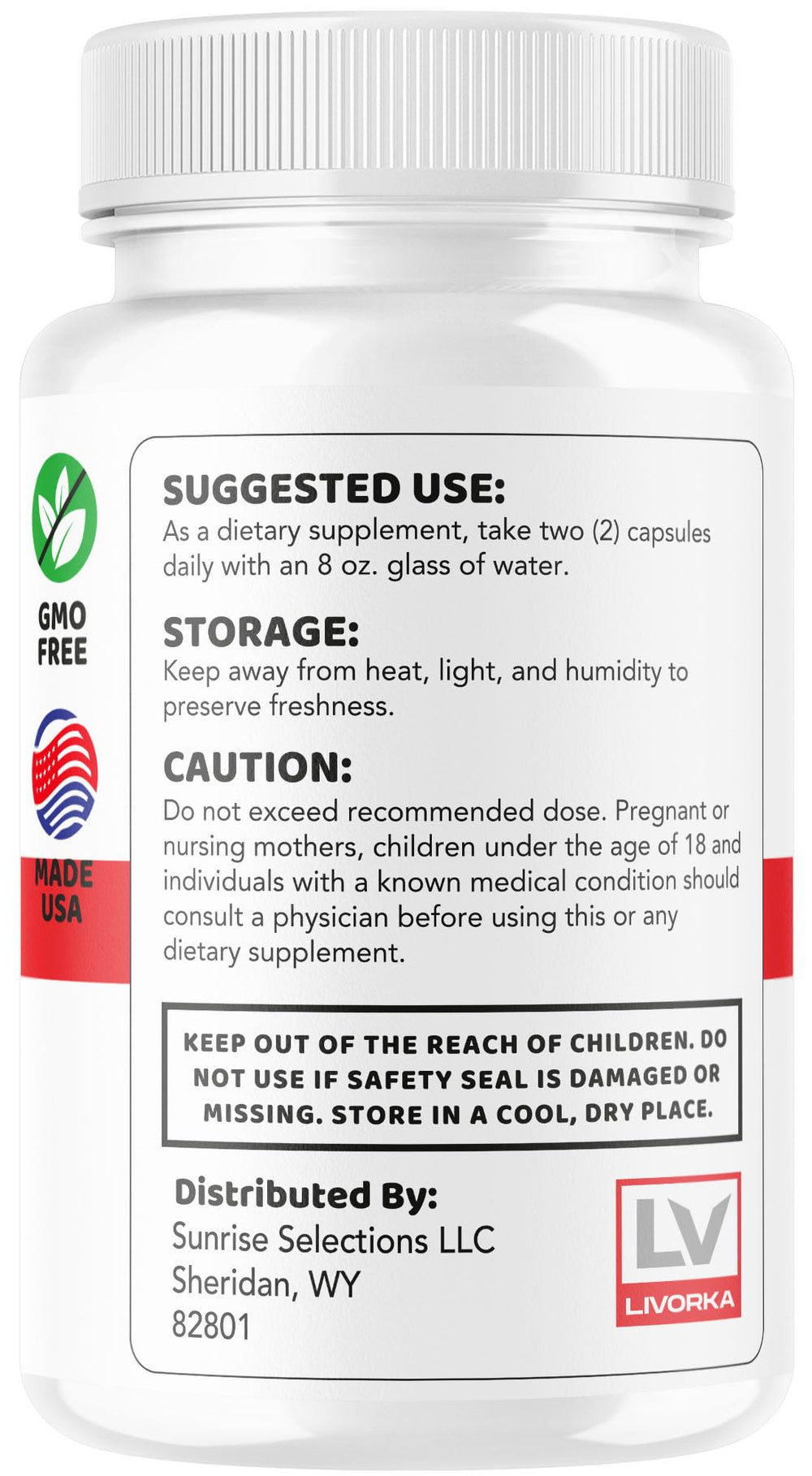 Gluco Advance nutrition facts panel emphasizing natural ingredients