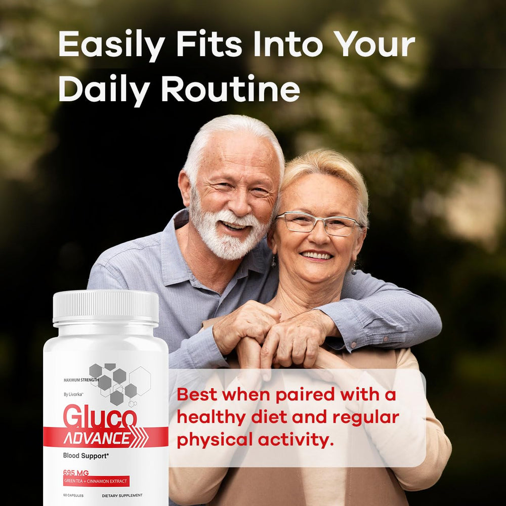 Gluco Advance bottle being poured for easy daily use