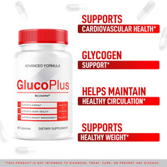 LIVORKA Gluco Plus bottle closeup shows easy-to-swallow capsules.