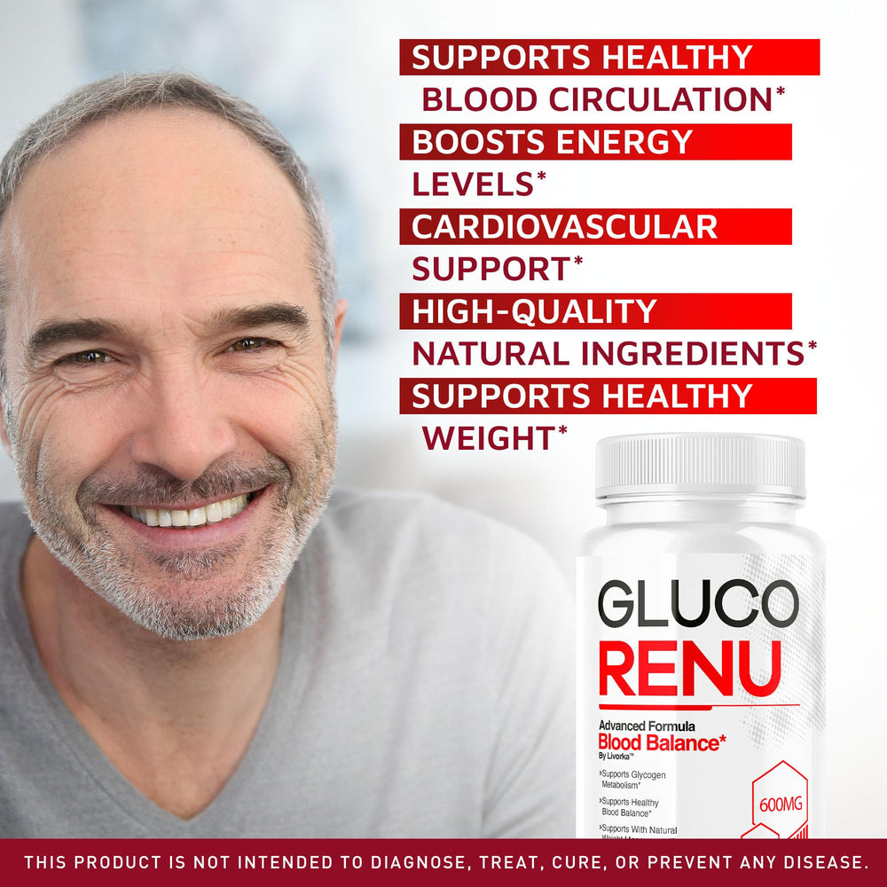 LIVORKA Gluco Renu capsules close-up for easy daily use.