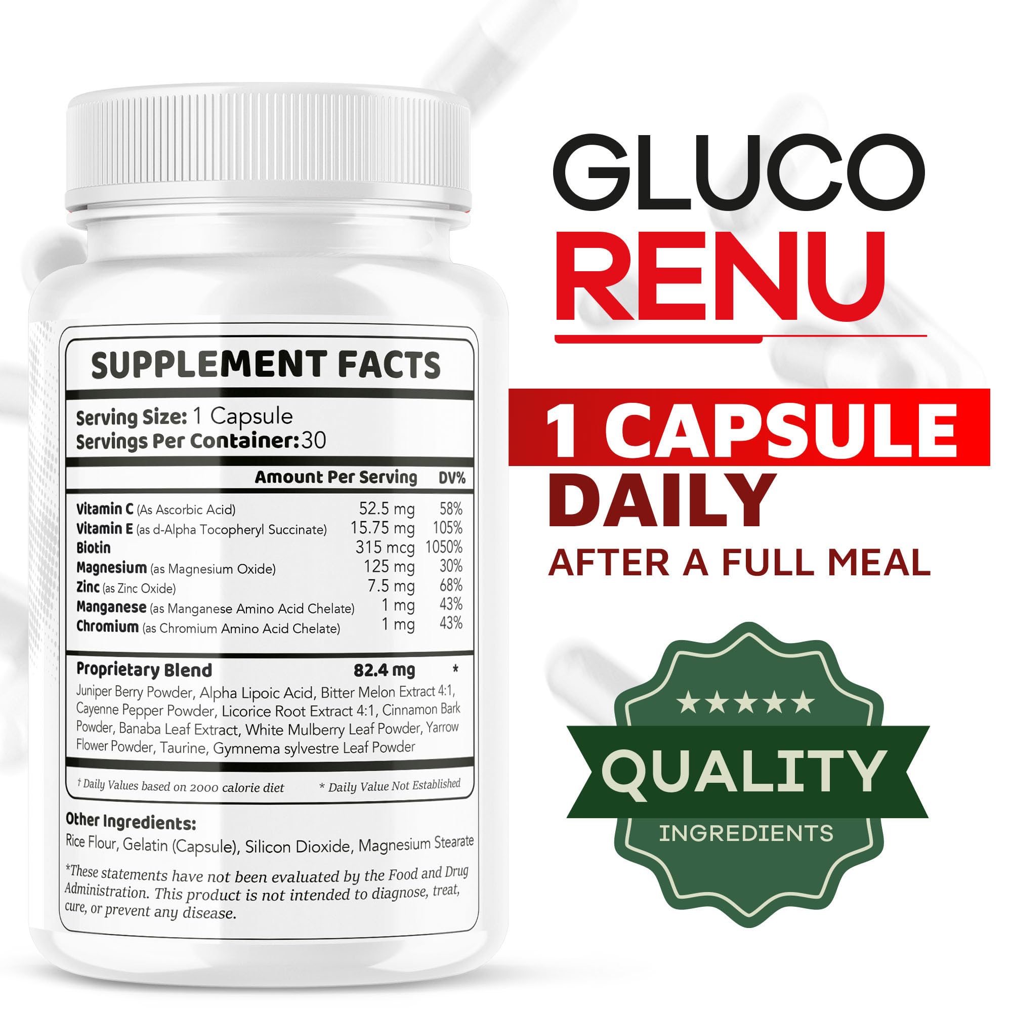 LIVORKA Gluco Renu made in USA stamp on label.