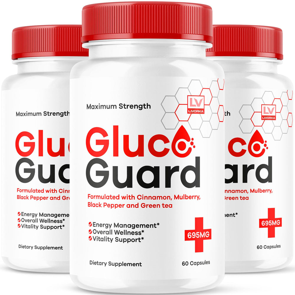 LIVORKA GlucoGuard bottle-front view for daily wellness support.