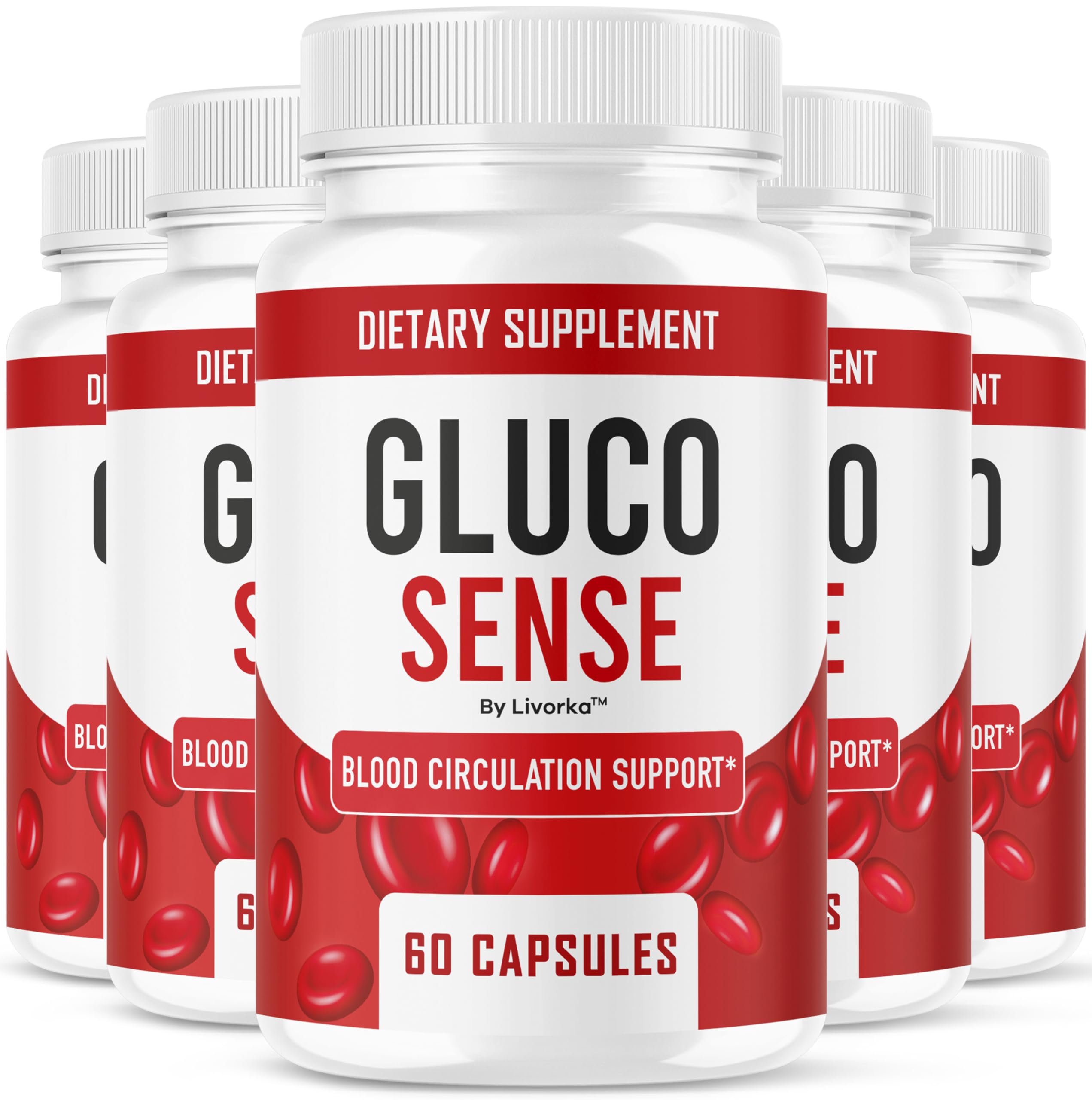 LIVORKA GlucoSense bottle with capsules for daily wellness.