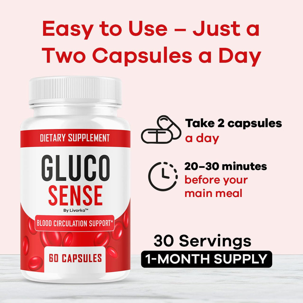LIVORKA GlucoSense 5-pack packaging for long-term daily use.