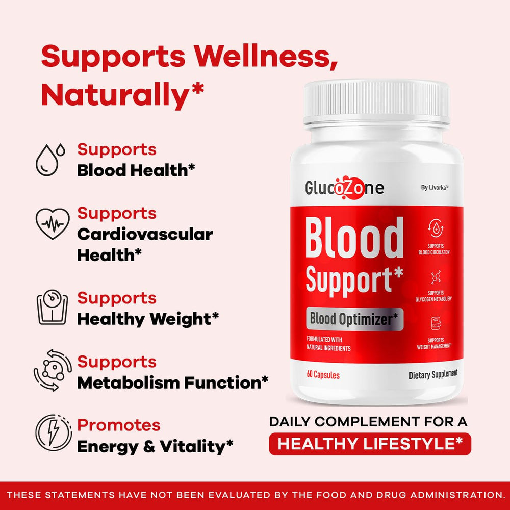 LIVORKA GlucoZone label detail with natural ingredients.
