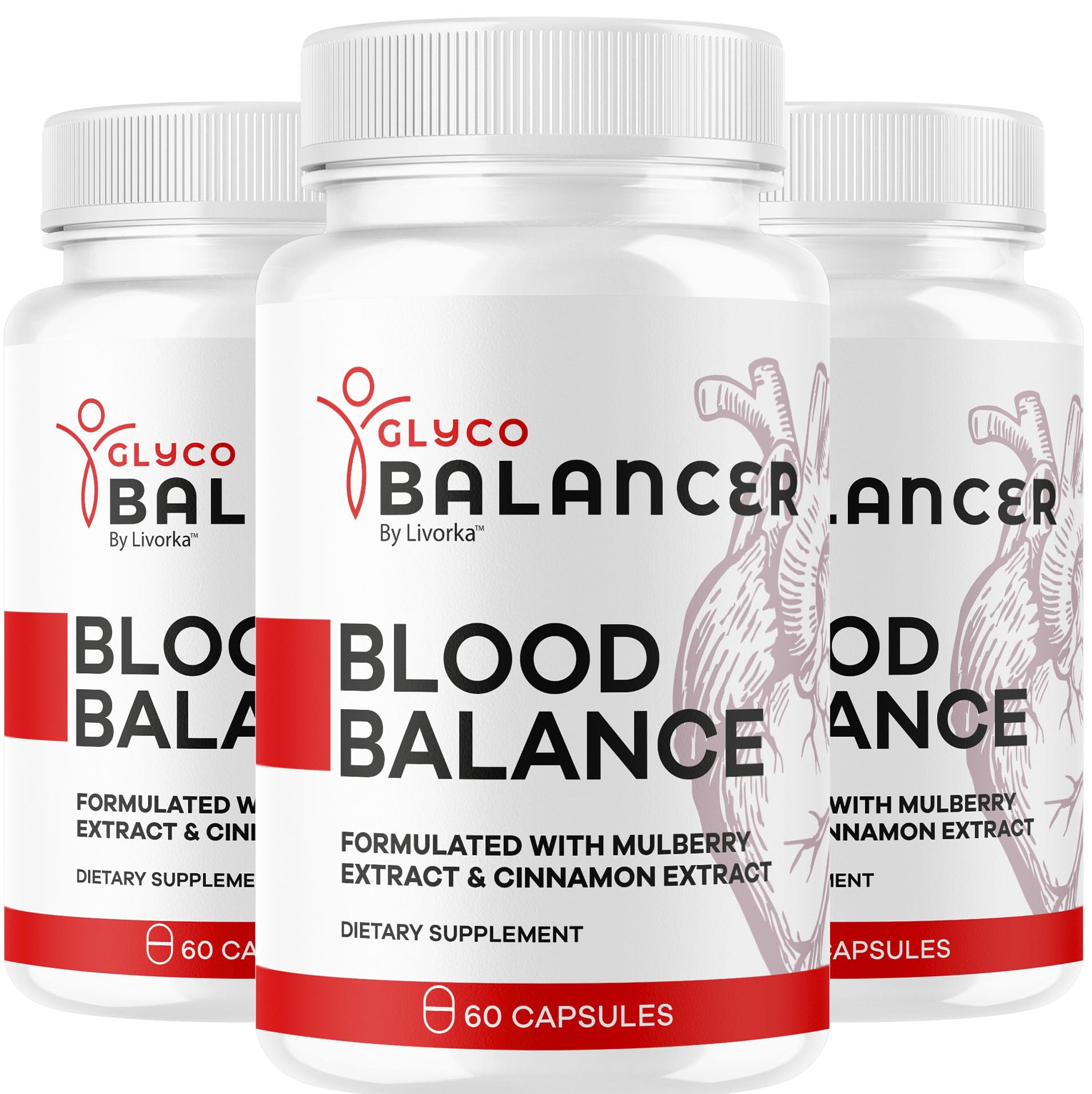 Livorka Glyco Balancer capsules 3-pack front view for daily wellness support.