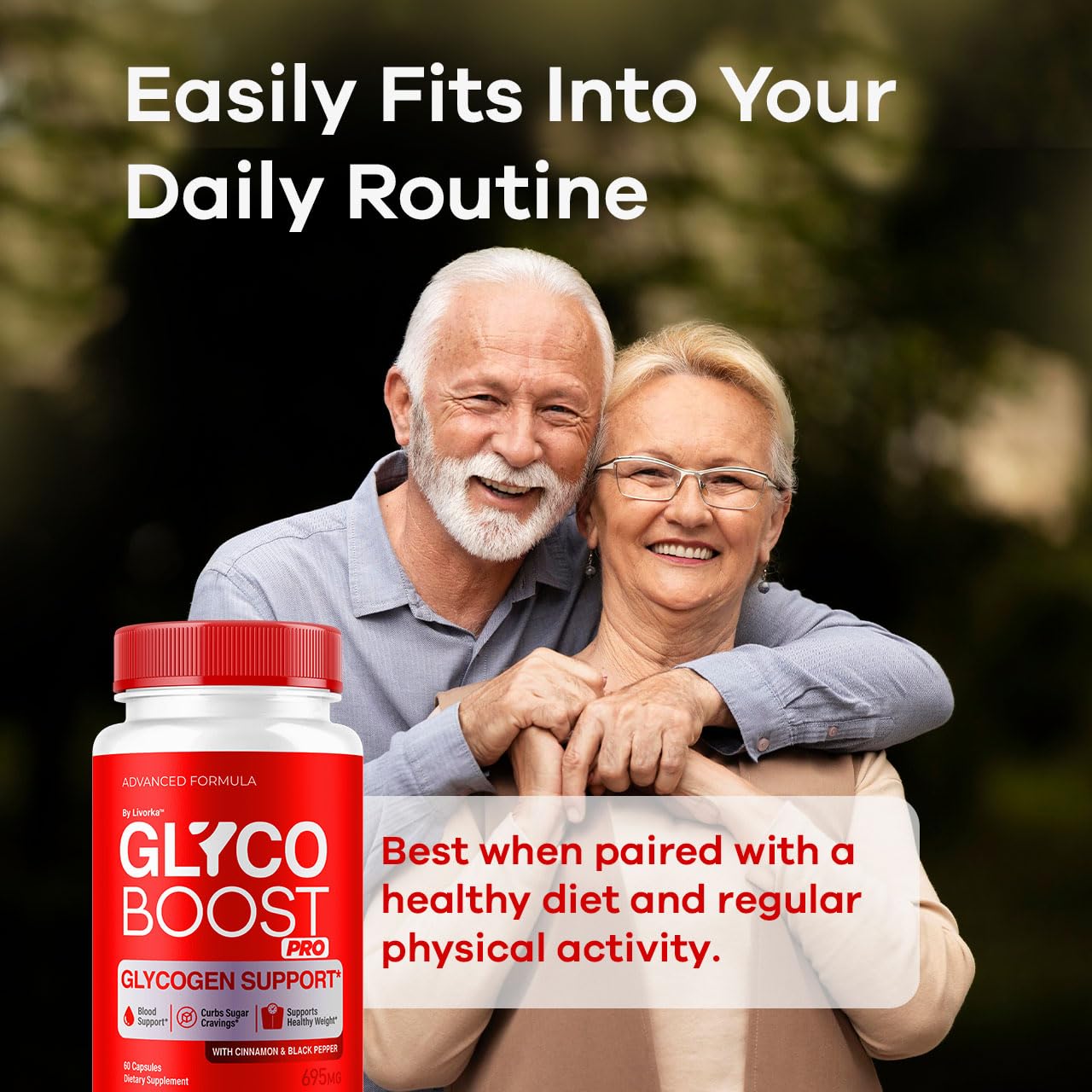 LIVORKA Glyco Boost Pro pill detail highlighting capsule texture.