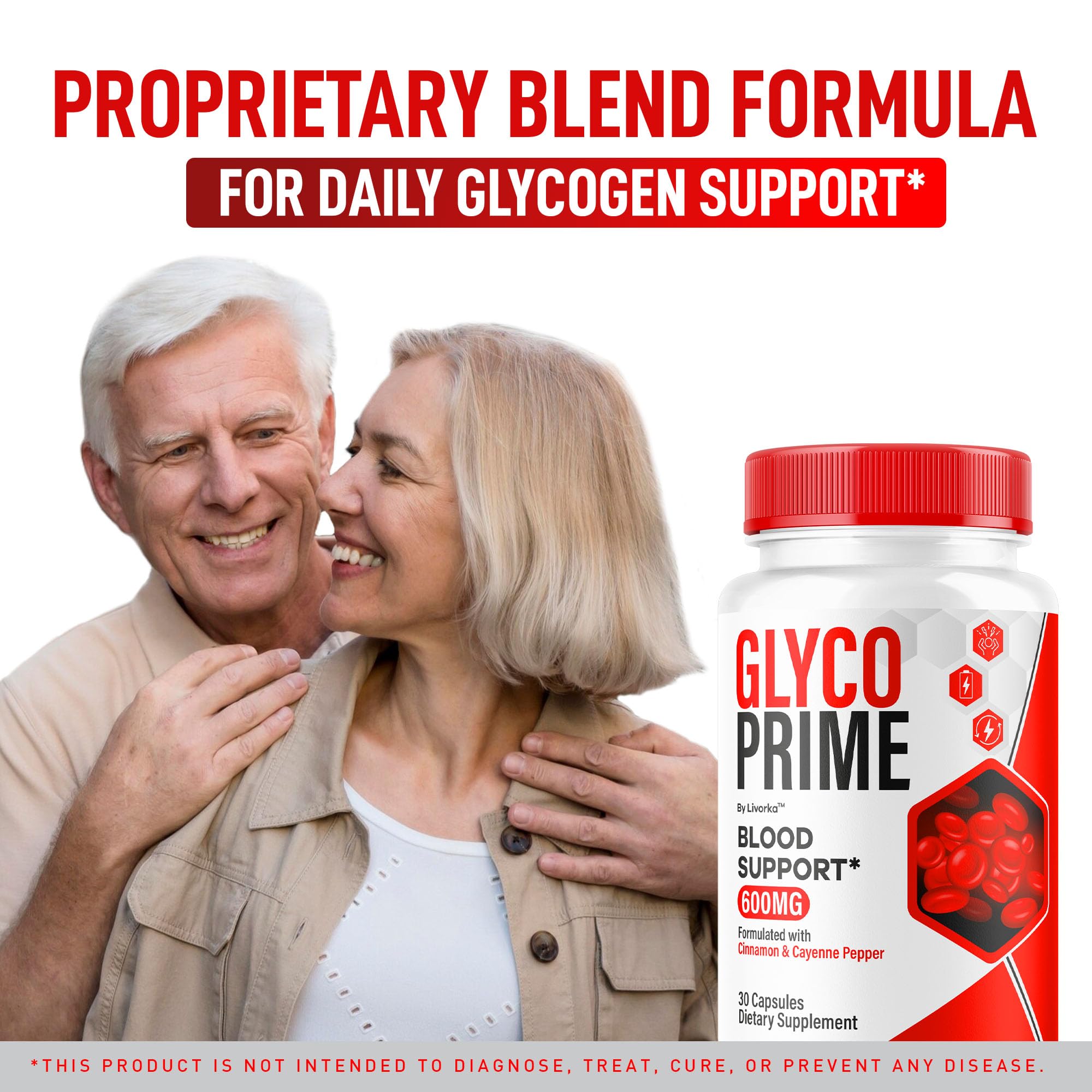 LIVORKA Glyco Prime 3-pack packaging highlighting a long-term supplement option.