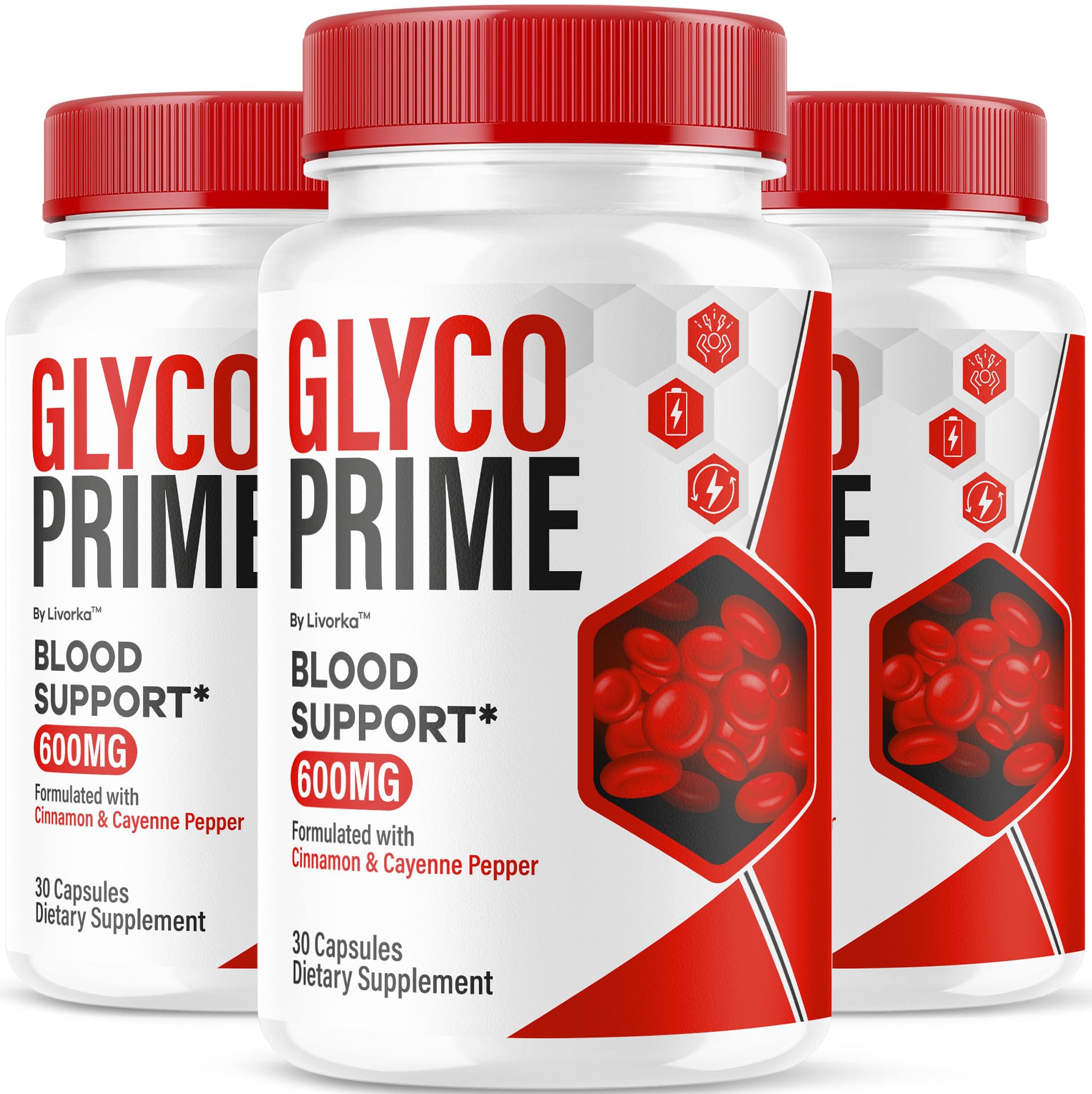 LIVORKA Glyco Prime capsules bottle-front for daily wellness support.