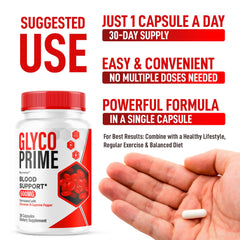 LIVORKA Glyco Prime capsules label close-up showcasing premium formula.