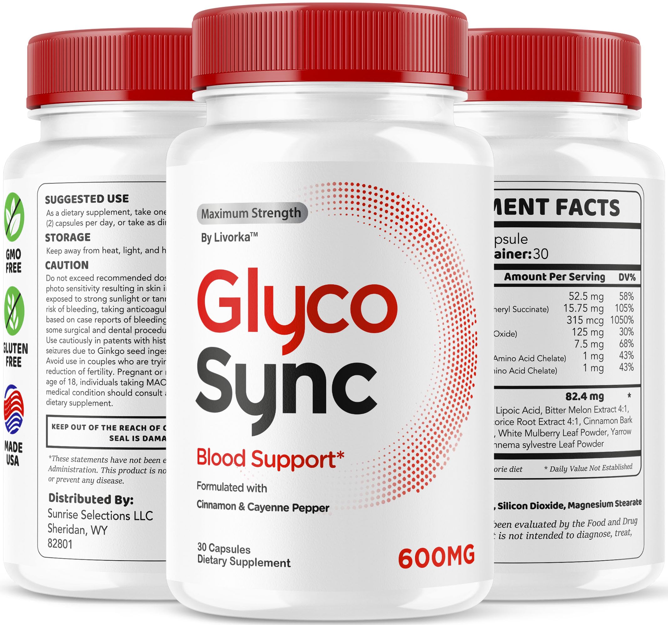 LIVORKA Glyco Sync Balance infographic highlights key benefits.