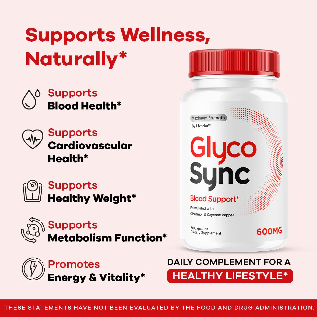 Glyco Sync label detail highlights natural ingredients supporting balance.