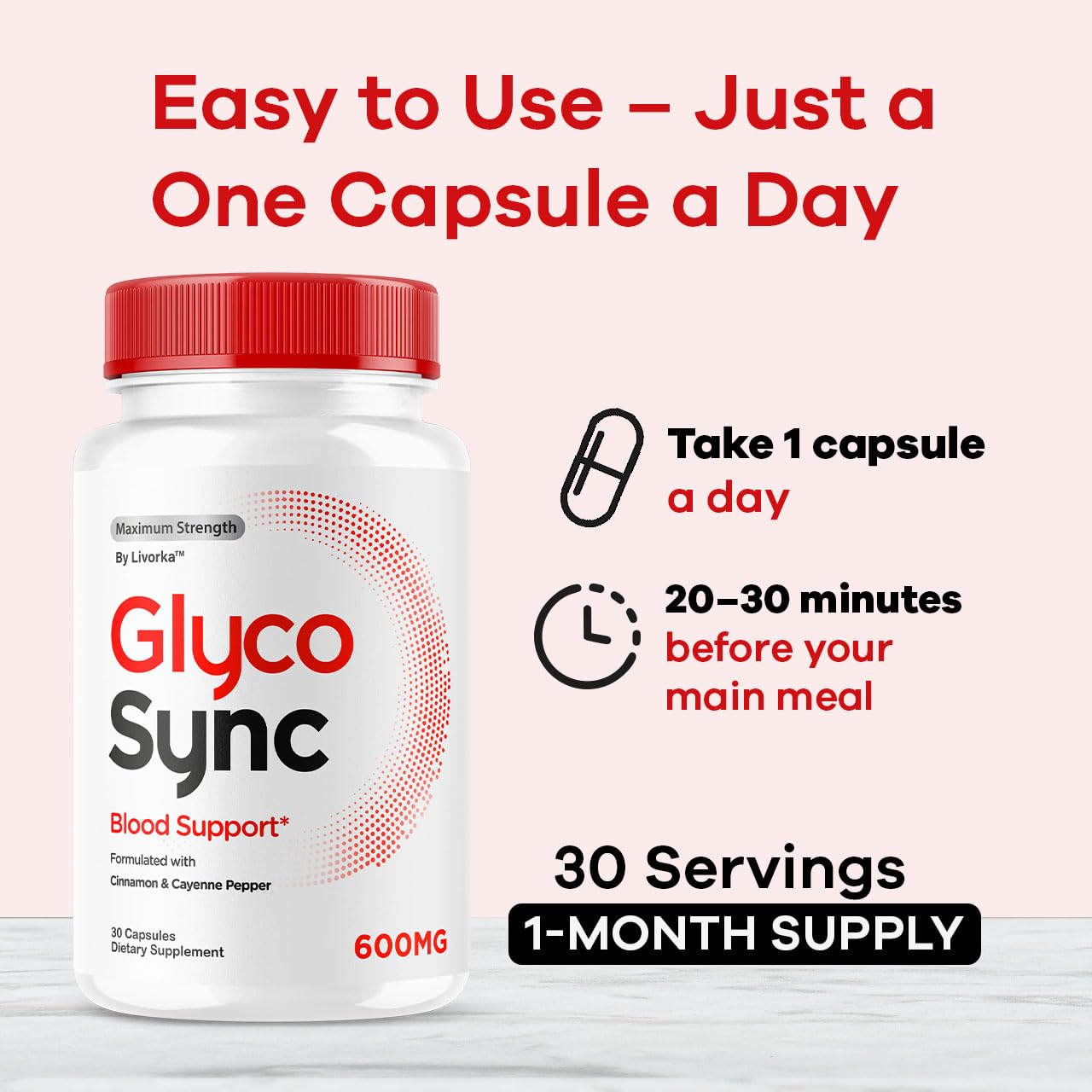 Glyco Sync packaging displayed for on-the-go nutrition support.