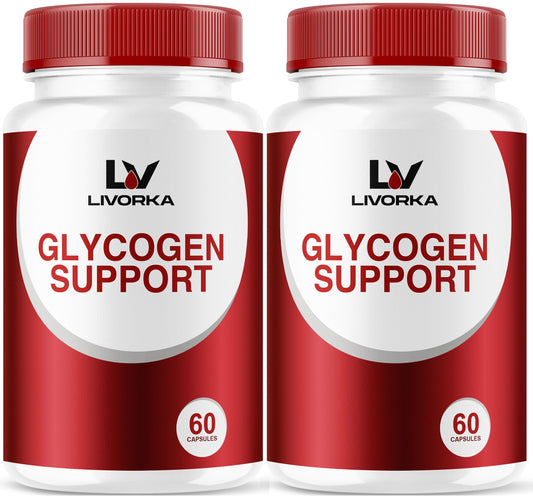 LIVORKA Glycogen Support 2-pack bottle front view for daily wellness