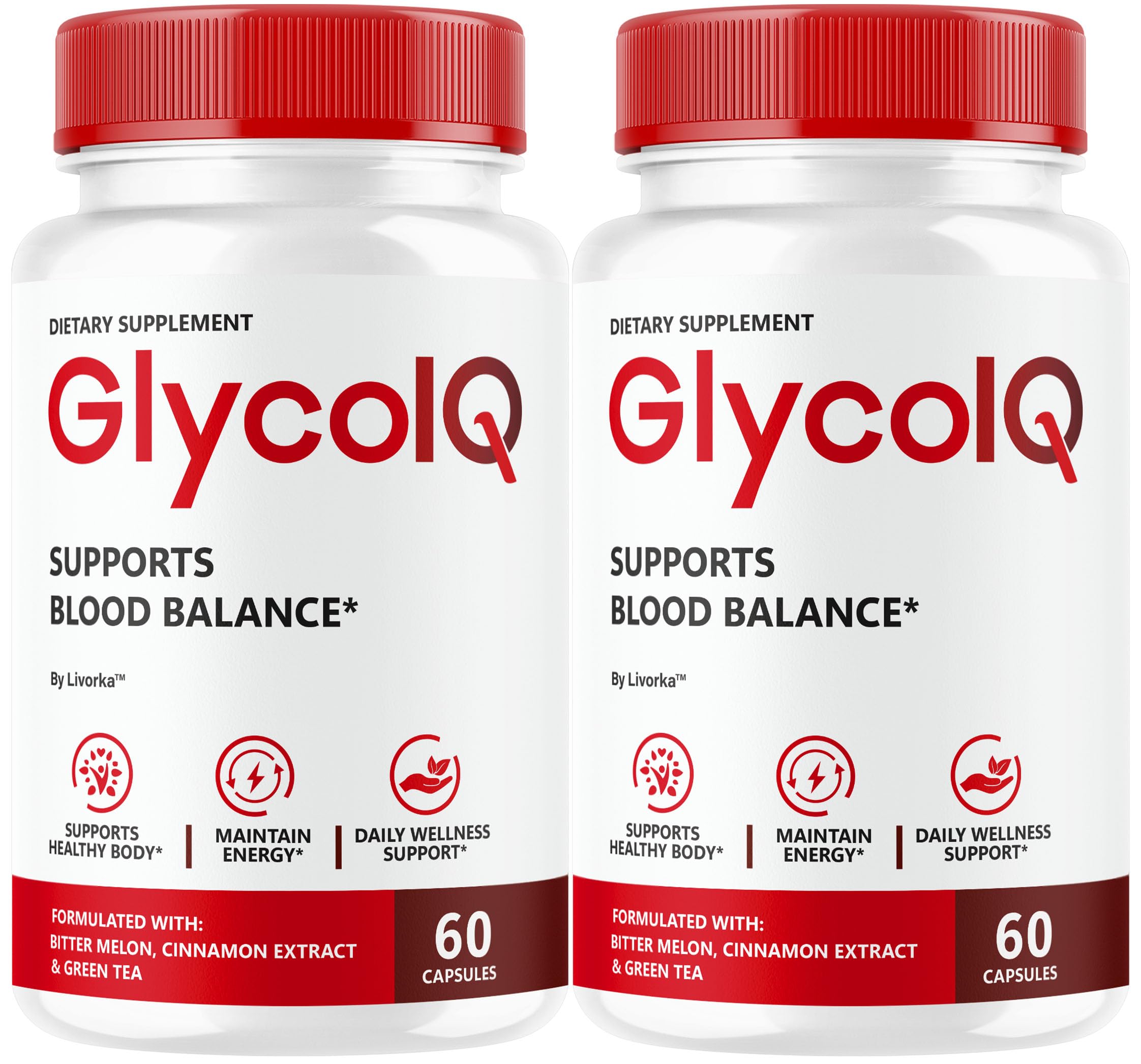 LIVORKA GlycoIQ capsules bottle for daily wellness support.