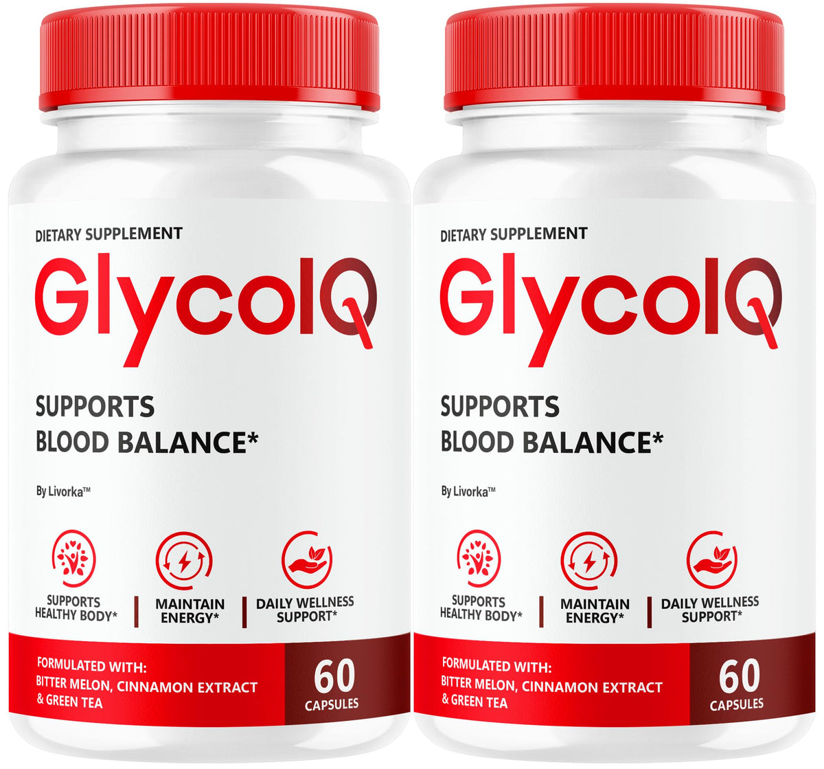 LIVORKA GlycoIQ capsules bottle for daily wellness support.