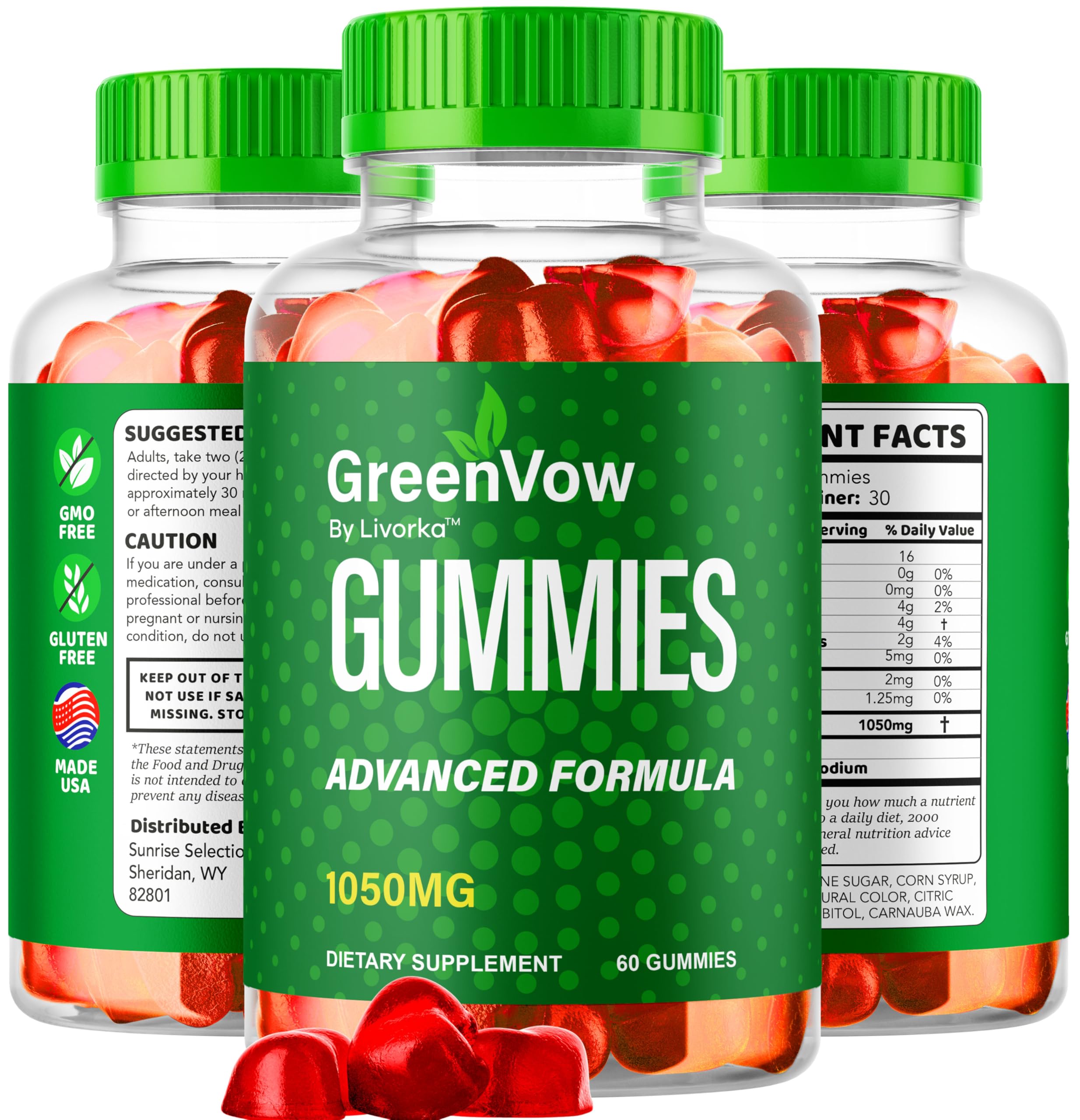 LIVORKA GreenVow Gummies taste test showing appealing flavor and texture.