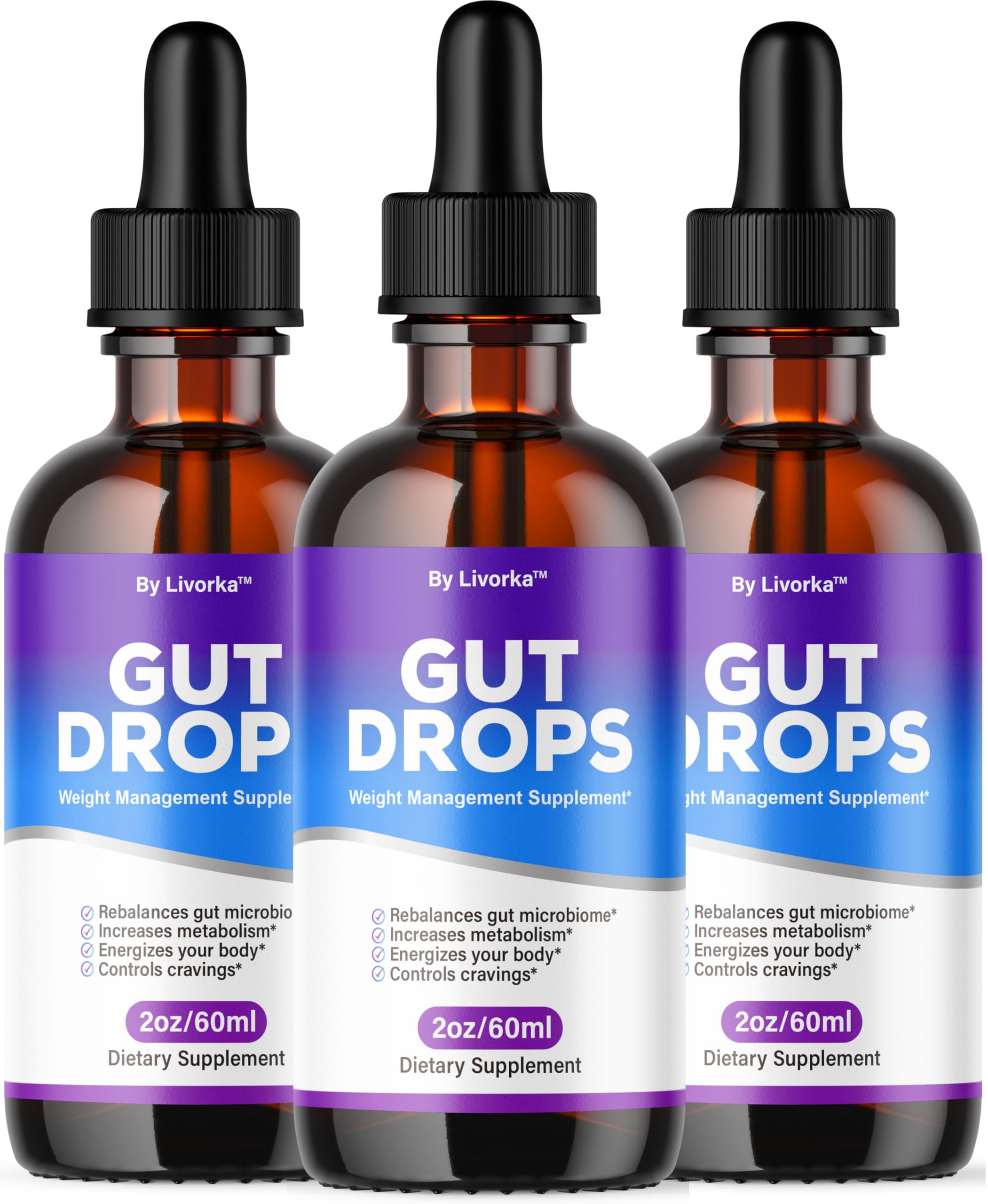 LIVORKA Gut Drops bottle front for natural digestive support