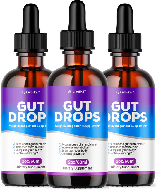 LIVORKA Gut Drops bottle front for natural digestive support