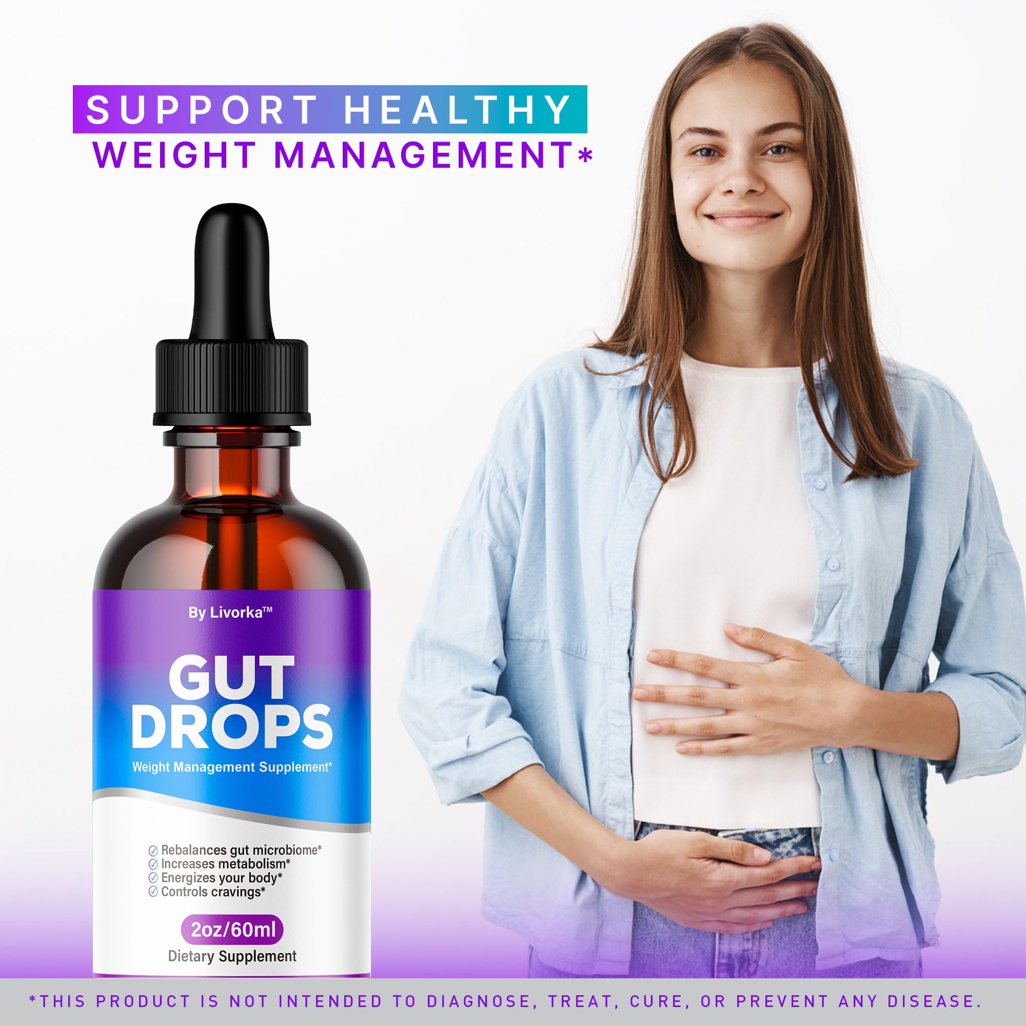 LIVORKA Gut Drops dropper releasing liquid for easy daily use
