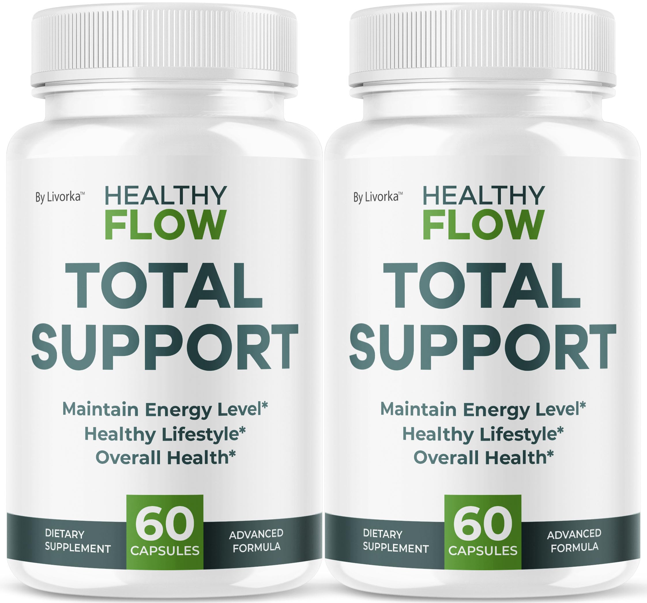 LIVORKA Healthy Flow capsules in bottle front for daily wellness support