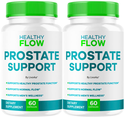 Livorka Healthy Flow bottle pour, ideal for daily prostate wellness routine.