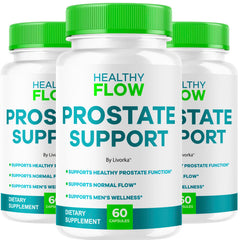 LIVORKA Healthy Flow Prostate Support bottle front view for daily wellness balance.