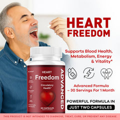 LIVORKA Heart Freedom bottle back reveals supplement facts and all-natural ingredients.