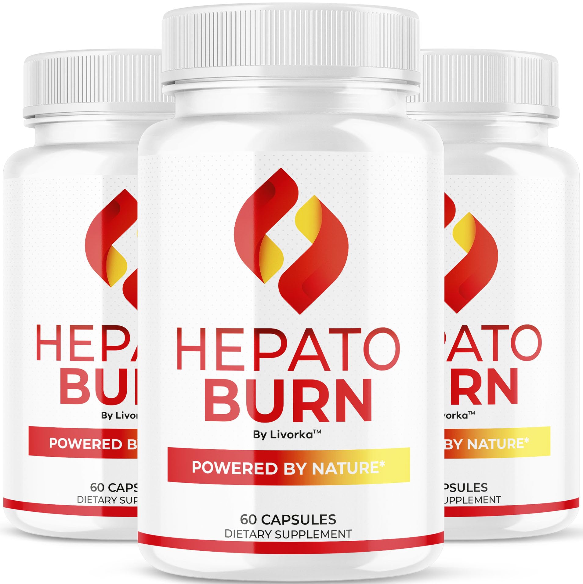 LIVORKA Hepato Burn bottle front with capsules for daily energy support.
