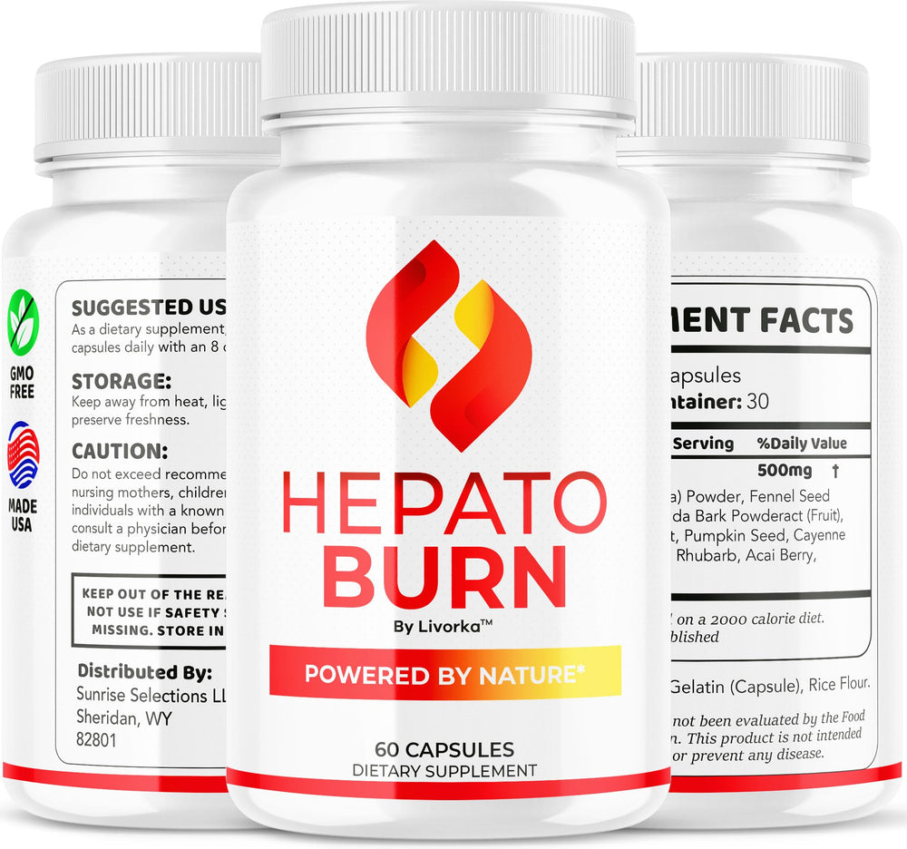 LIVORKA Hepato Burn wellness setup on a desk.