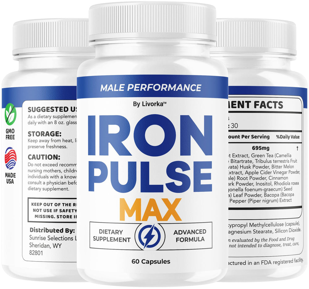 LIVORKA Iron Pulse Max bottle and box on table convey routine accessibility