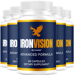 LIVORKA Iron Vision bottle front showing premium eye health support