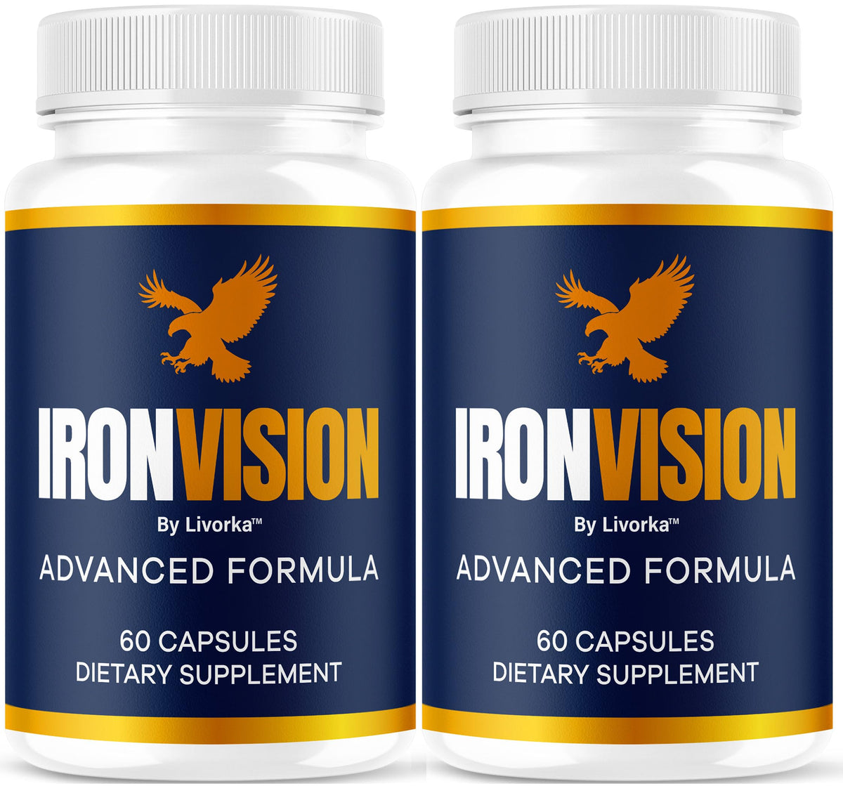 LIVORKA Iron Vision capsules in a bottle for daily eye wellness