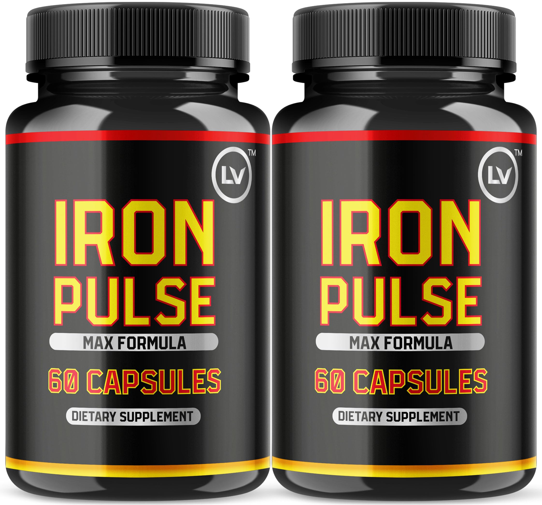 LIVORKA IronPulse capsules bottle front showing daily iron support