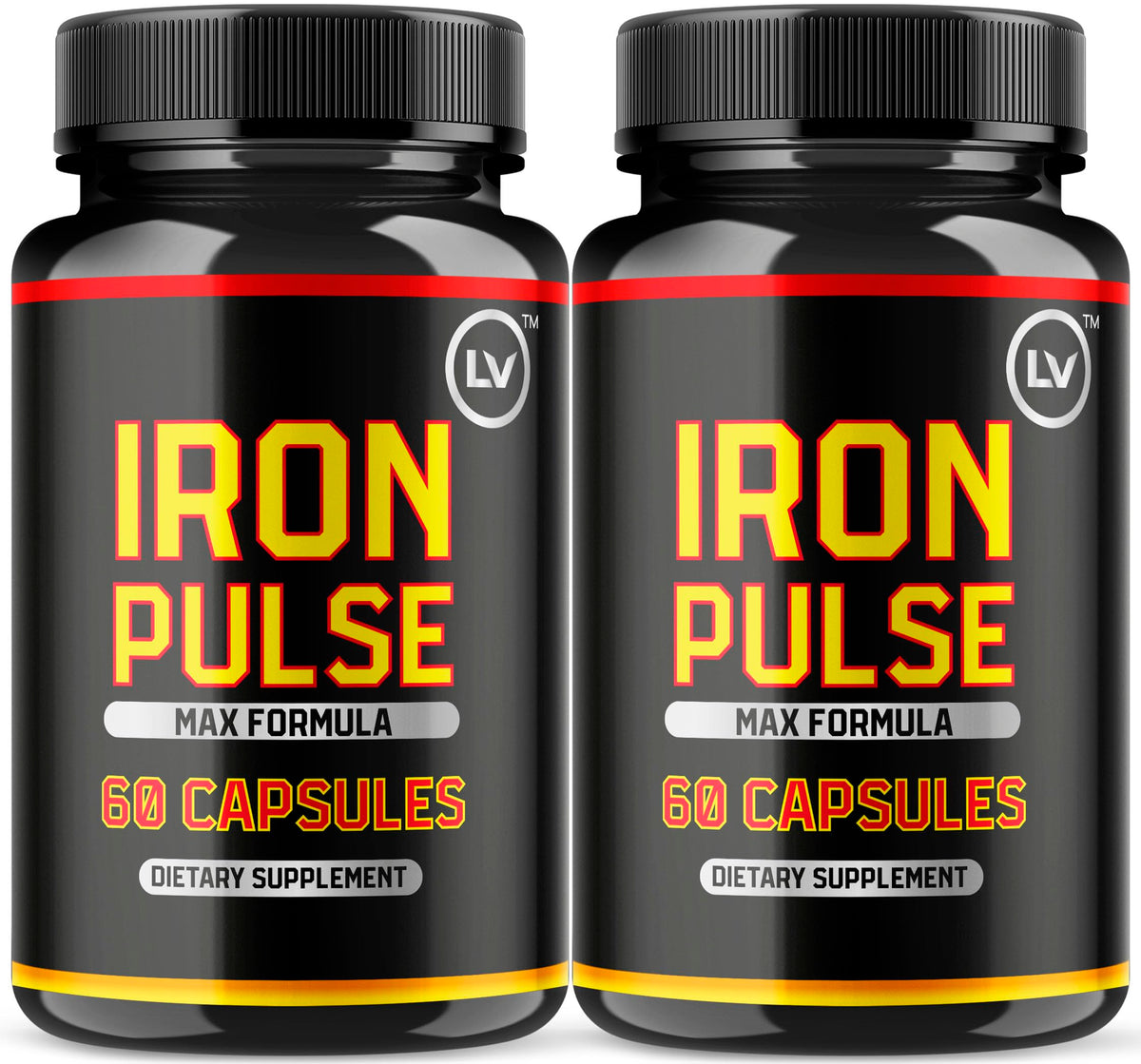 LIVORKA IronPulse capsules bottle front showing daily iron support
