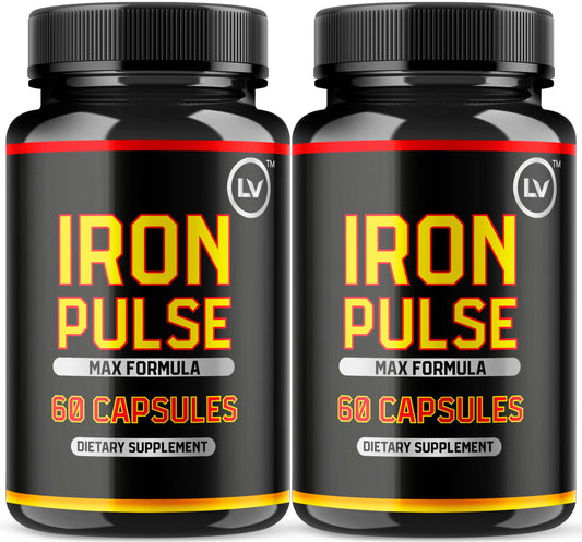 LIVORKA IronPulse capsules bottle front showing daily iron support