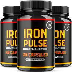 LIVORKA IronPulse capsules front bottle view showing convenient daily iron support