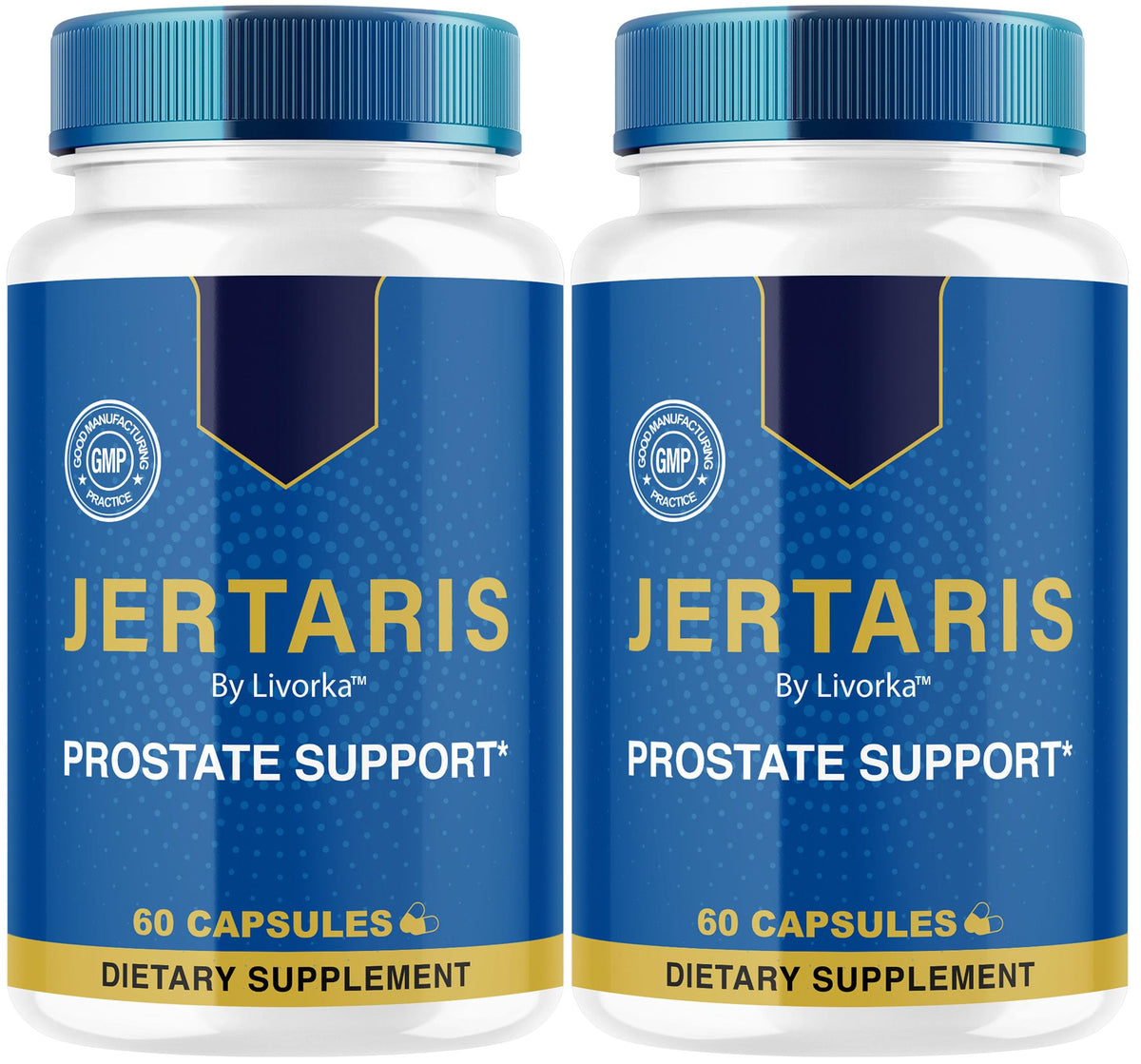 LIVORKA Jertaris bottle-front highlights premium prostate health support for daily wellness.