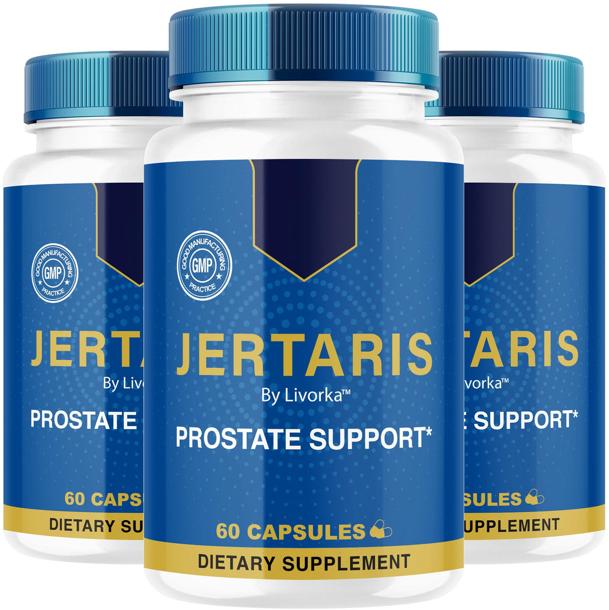 LIVORKA Jertaris capsules bottle front view for daily prostate health support