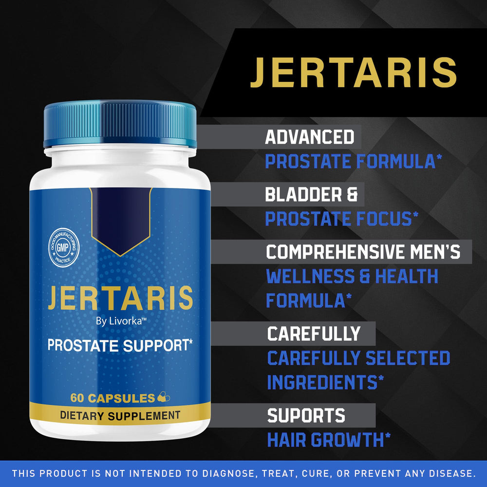 LIVORKA Jertaris capsules label close-up highlighting natural ingredients