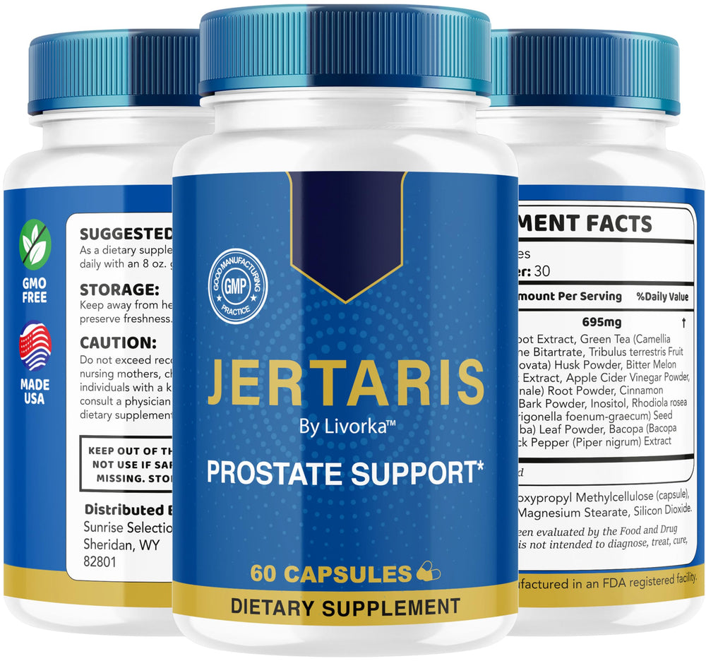 LIVORKA Jertaris Capsules natural ingredients highlight on label for wellness