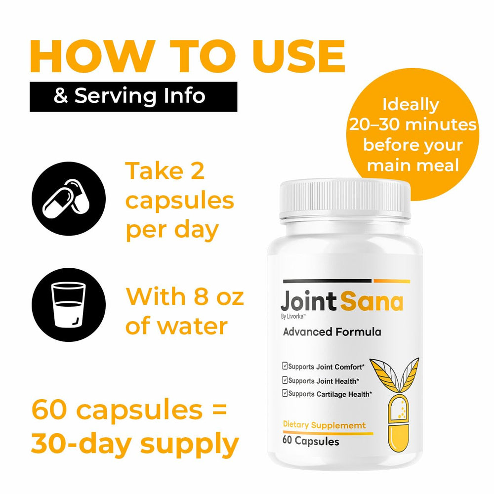 LIVORKA Joint Sana bottle label detail showing natural formula claim