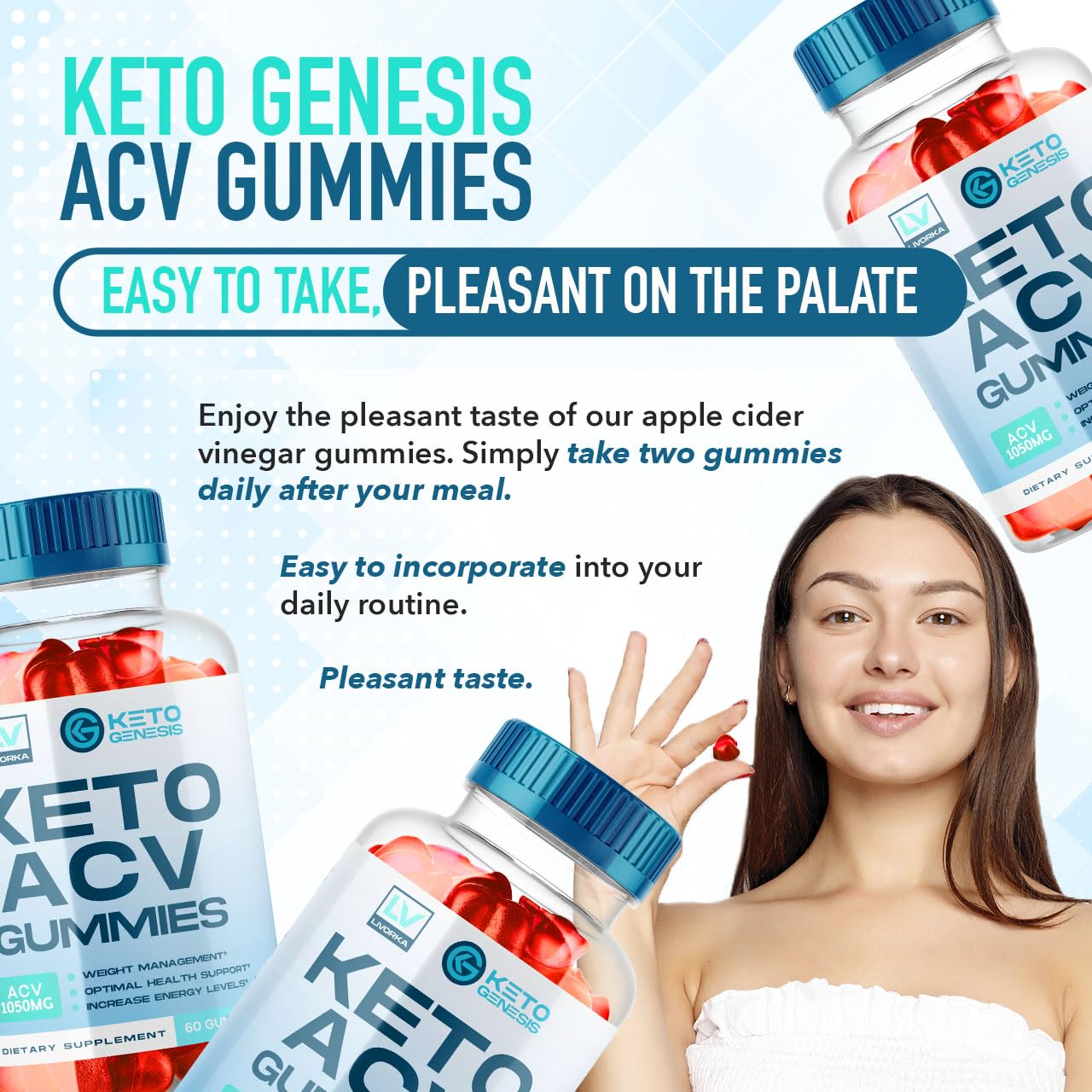 LIVORKA Keto Genesis ACV Gummies on morning table for easy daily routine.