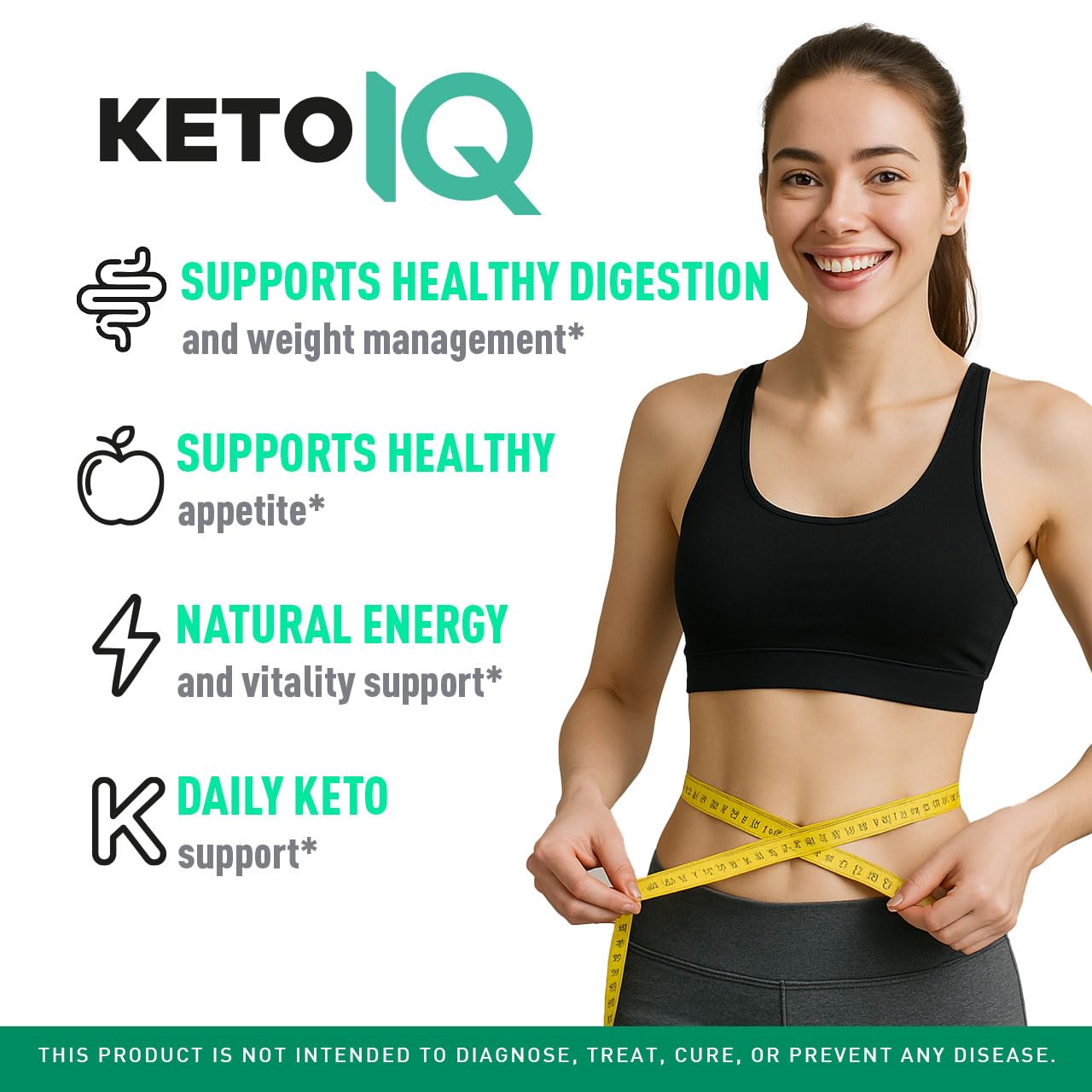 LIVORKA Keto IQ Gummies bottle back label highlights ingredients and manufacturing