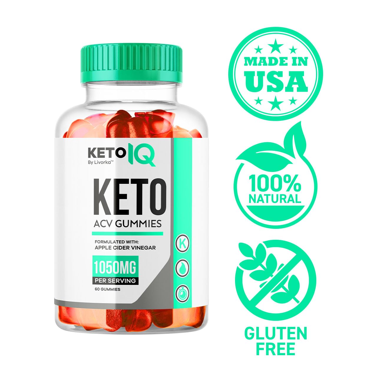 LIVORKA Keto IQ Gummies ingredient panel showcases premium wellness components
